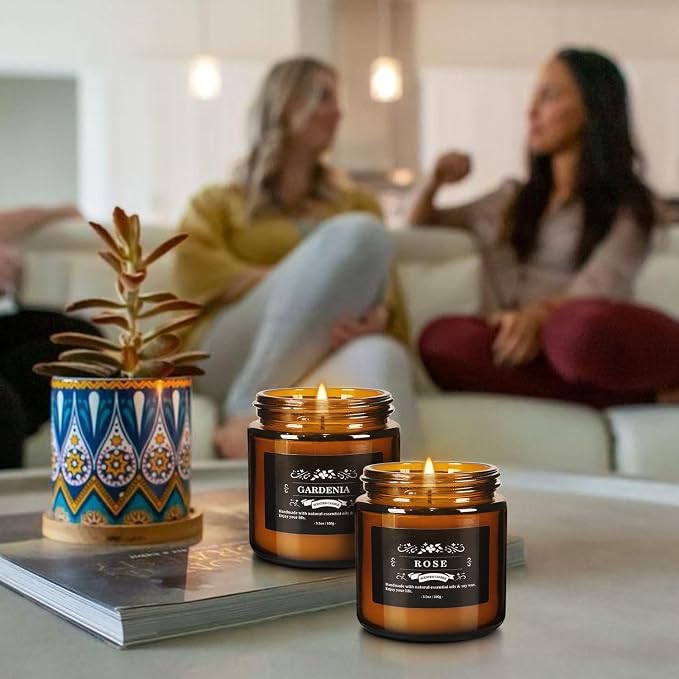 YOROXRG 24 Pcs Scented Candles with Added Natural Essential Oils, 3.05oz, Suitable for Various Festivals, Parties, Yoga, and Home Scene