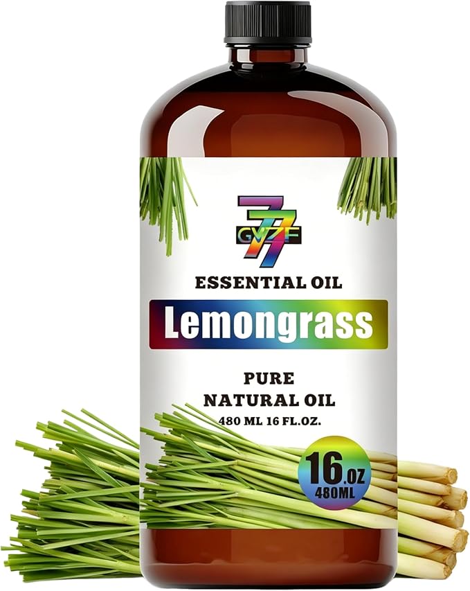 Lemongrass Essential Oil 16fl oz Diffuser DIY Candle Soap | Aroma; Natural; Humidifier Safe; Home Office; Yoga; Gift; Citrus Scent; Cleaning; Steam Distilled; Multipurpose; Fresh