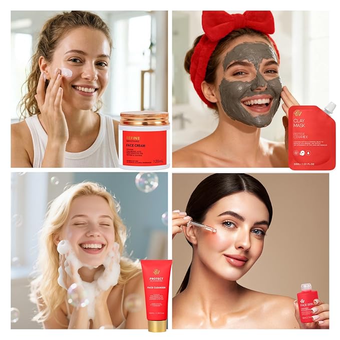 Gifts for Women, Gifts Basket for Women, 32 Pcs Red Rose Bath and Body Gift Basket Set, Hydrating Face Skin Care Gift Set, Home Spa Basket, Self Care Set, Birthday, Christmas, Anniversary, Wife, Mom