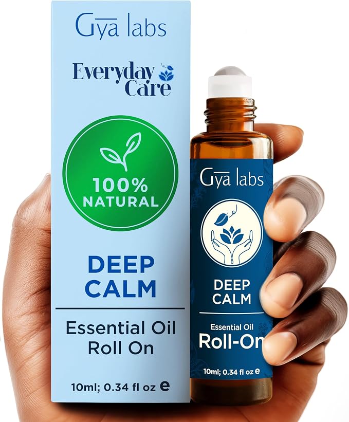 Sleep Well & Deep Calm Essential Oil Roll On Set - Aromatherapy Grade Essential Oils Set - 2x0.34 fl oz - Gya Labs
