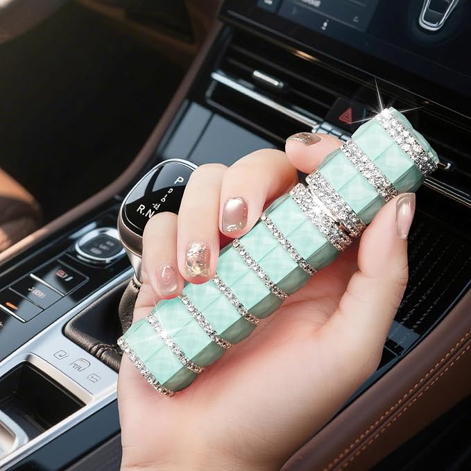 Travel Perfume Atomizer Refillable Bottle, 12ml Rhinestone Mini Perfume Bottles Empty Refillable Travel Atomizer Sprayer with Funnel (Light Green)
