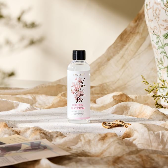 Airkeep Reed Diffuser Oil Refill/Cherry Blossom/3.38oz（100ml/1 Pack/Scented Oil Refill for Reed Diffuser Home Fragrance for Bedroom, Bathroom Office Home Decor