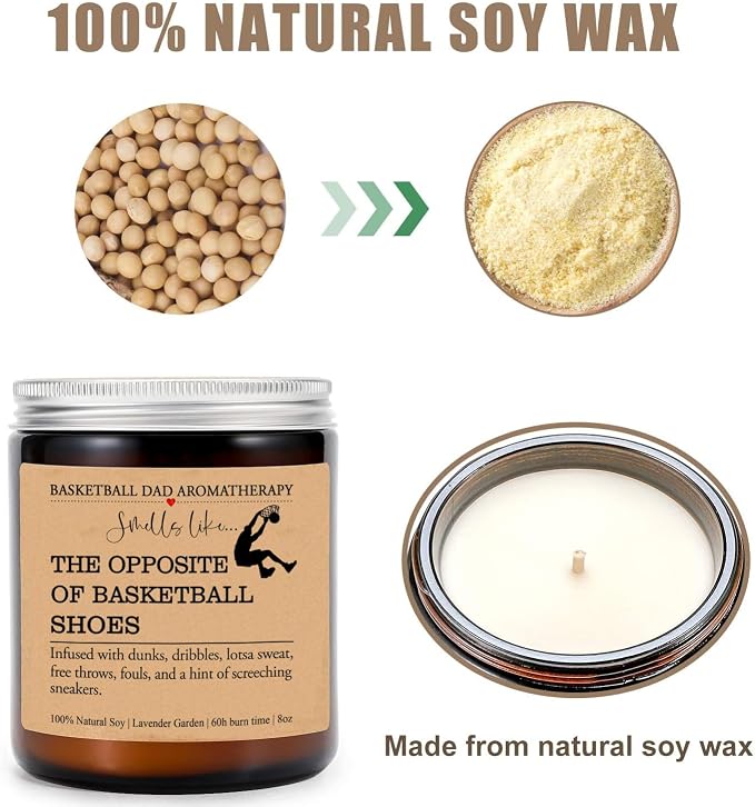 Basketball Dad Candle, Father's Day Present, Birthday Gift for Basketball Team Dad, Appreciation Candle