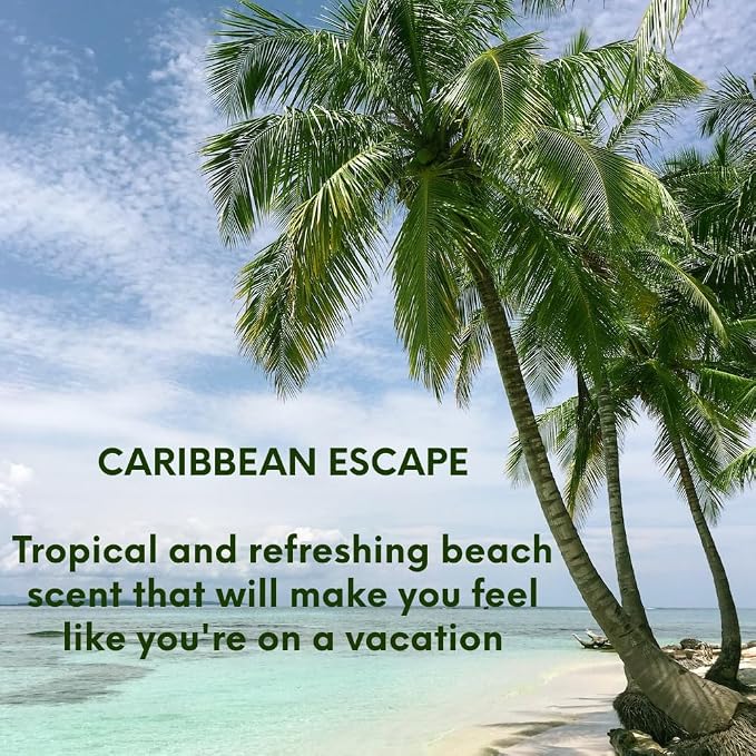 Caribbean Escape Fragrance from Our Beach Collection - Perfect for Adding Aroma to Freshies, Candles, Soaps, and Diffusers - 8 Ounces