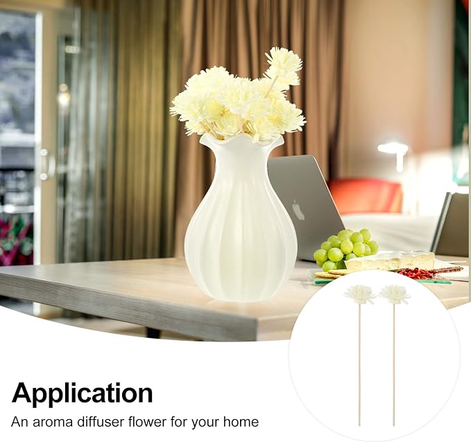 EXCEART Reed Diffuser Sticks 30pcs Diffuser Sticks Artificial Flower Rattan Reed Essential Oil for Office Home Decor Strips