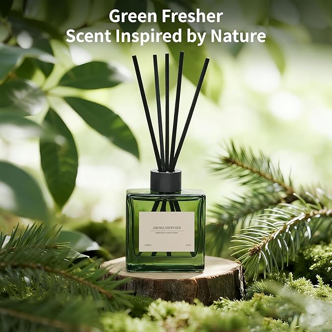 Reed Diffuser Set, 4 fl oz Vanilla Cream 2 Pack Scent Diffuser with 20 Sticks, 180 Days Long Lasting Elegant Home Fragrance for Bathroom Bedroom Office Decor Air Fresh