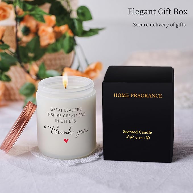 Funny Gift for Boss – Boss's Day, Office, Birthday, Promotion, Thank You, Retirement, Christmas Candle Gift for Boss Women & Men – Unique Desk Decor