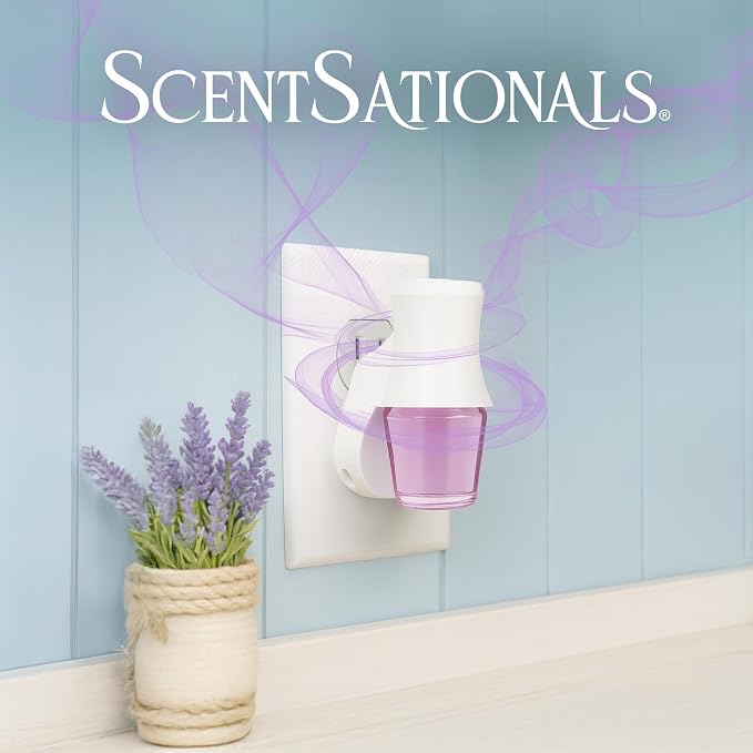 ScentSationals Sea Salt Lavender Fragrance Oil Plug In Air Freshener Refills 3-Pack - Works with Scentsationals Wall Plugs, Long-Lasting Home Fragrance, 0.8 fl oz Each, Packaging May Vary