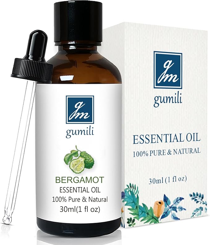 GM Gumili Bergamot Essential Oil 1 Oz - 100% Pure Bergamot Oil for Diffuser, Skin & Body - Natural Citrus Oil