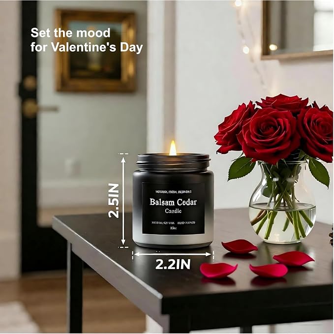 6 Pack Men Candles for Home Scented, Soy Wax 200 Hour Long Lasting Candle, Soy Candle Gifts for Fathers Day Birthday, Valentine, Christmas.