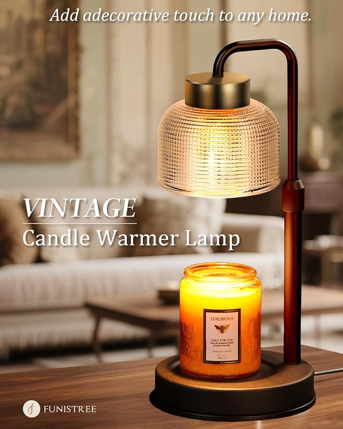 Candle Warmer Lamp with Timer & Dimmable Brightness, House Warming Gifts New Home, Candle Warming Lamp Gifts for Mothers Day, Birthday Gifts for Women Mom, Flameless Wax Melt Warmer for Jar Candles