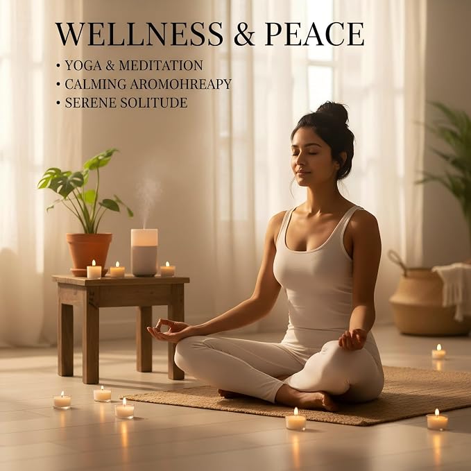 DEVI Jasmine Highly Scented Tea Lights Candles 48 Pack, 5-6 Hours Natural Palm Tea Candles for Home Scented, Small Tealight Votives with Essential Oils