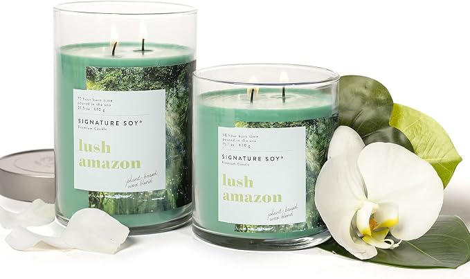 Signature Soy Lidded Lush Amazon Scented Candle