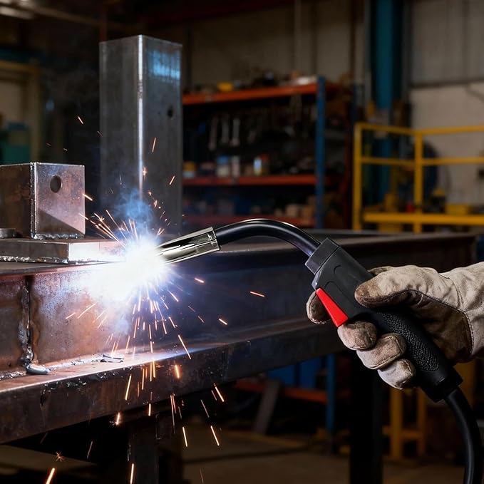 MIG WELDING GUN 15' 180AMP replacement for Vulcan MIGMax 140 & MIGMax 215 & OmniPRO 220 and 63616 63617 Mig Gun Parts (2 PINS) European style parts 15AK (10ft mig gun)
