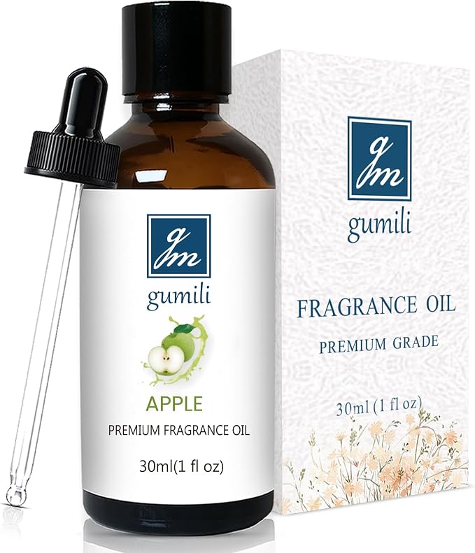 GM Gumili Apple Fragrance Oil, Perfume Oil, Home Scent Oils for Soaps, Candle Making, Dryer Balls, Diffusers, Laundry, Slime -1 oz /30ml