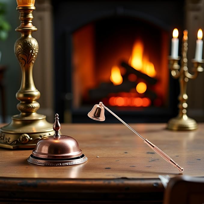 1Pc Rose Gold Candle Snuffer Accessories Vintage Decoration Candle Cover Tool Stainless Steel Smokeless Hand Kit Candle Safely Extinguish Accessories
