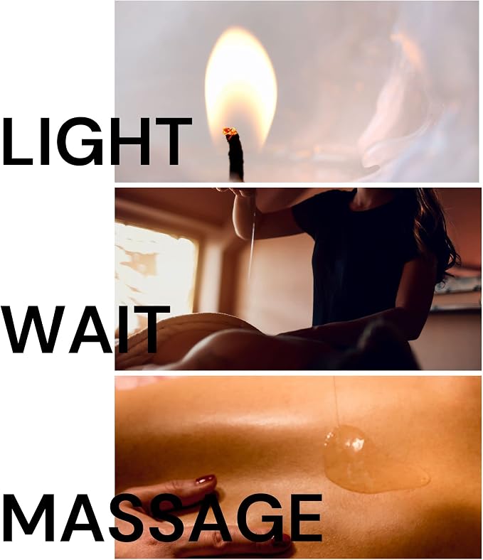 Drip Co Massage Candle - Soy Wax Aromatherapy Candle for Relax Oil Therapy, TikTok Trend, Scented Candles, Spa Essentials - 6 OZ Variety Pack (Caramel Cheesecake, Mango Marg, Strawberries & Creme)