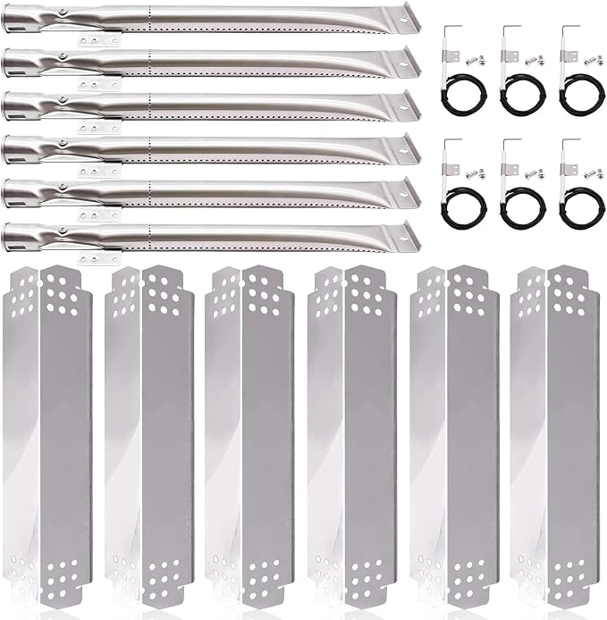 Grill Replacement Parts for Nexgrill 6 Burner 720-0898, 720-0898A, Nexgrill 5 Burner 720-0888, 720-0888N, Nexgrill 4 Burner 720-0830H, 720-0783E. Grill Heat Plates Shield, Burner Tubes and Igniters.