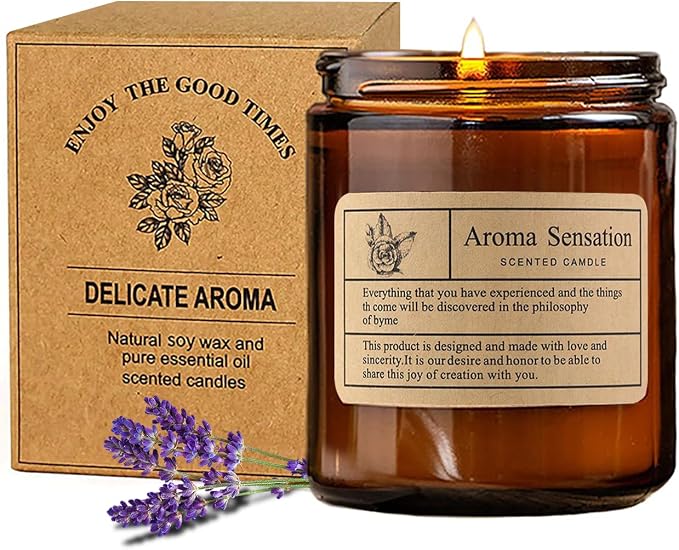 Aromatherapy Candles,Scented Candles, 7OZ Lavender Eucalyptus Candles Stress Relief and Relax for Home,Jar Candles Gift for Women Birthday Mother's Thanksgiving Day Present