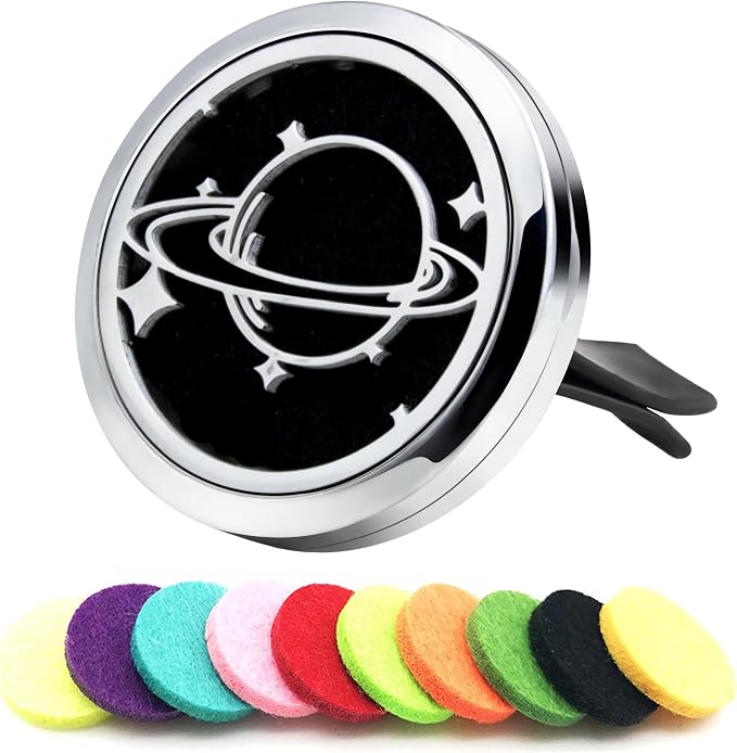 30mm Diffuser Vent Clip Aromatherapy Essential Oil Car Air Freshener Scents (Solar System)