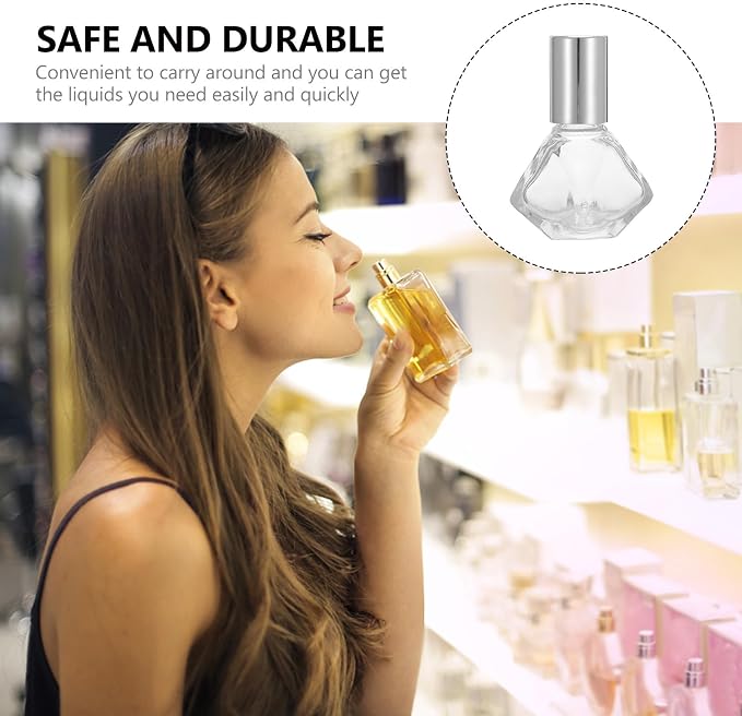 12pcs 8ml Glass Essential Oil Roller Bottles with Star-shaped Roll-on Design, Refillable Perfume Bottle Kit with Silver Caps and Stainless Steel Balls, Portable Aromatherapy Oil