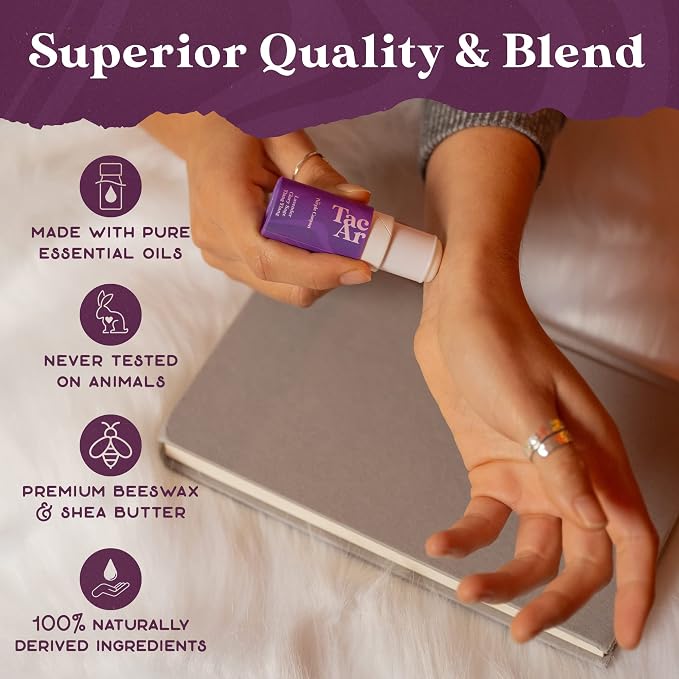 PURPLE CANYON Essential Oils Balm Stick | Lavender Zen Aromatherapy Balm | Scented Body Balm for Relaxation and Sleep | Lavender, Clary Sage, Ylang Ylang Essential Oils Blend | 6.5 grams