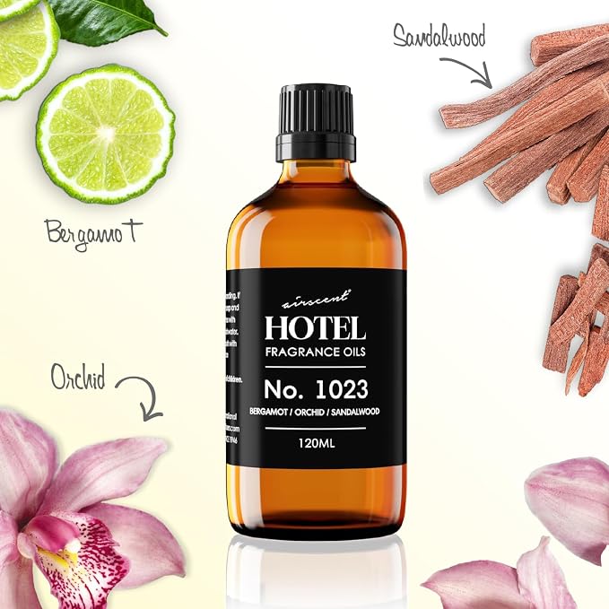 AirScent Hotel Diffuser Oil No. 1023 Inspired by The Baccarat Hotel Scent - Love Affair Essential Fragrance Oil for Ultrasonic and Waterless Diffusers and Crafting - 500 mL, 16.9 fl oz Bottle