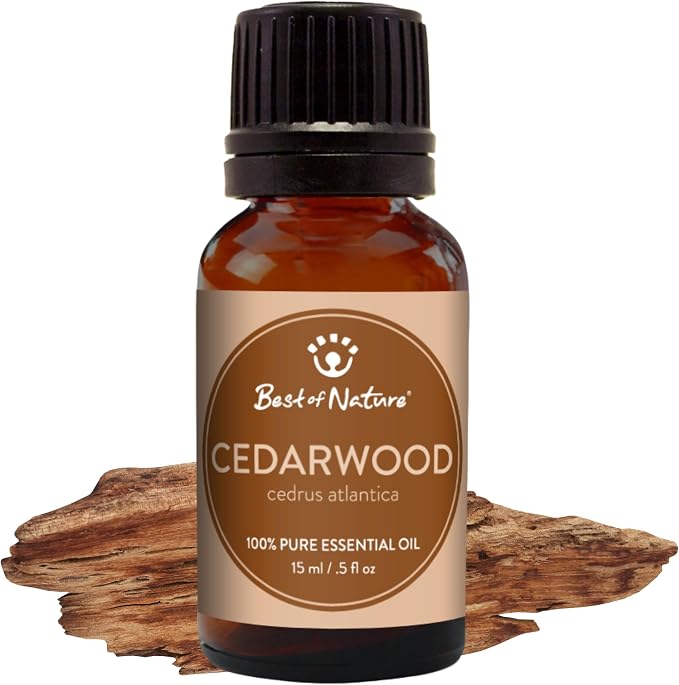 Cedarwood Atlas Essential Oil for Diffuser Aromatherapy – Best of Nature 100% Pure Undiluted Oils for DIY, Home Fragrance, and Topical Use