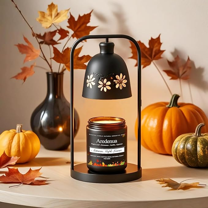 Autumn Leaves Candles – Warm Seasonal Leaf Aroma, Hand-Poured Soy Candles for Winter Home Décor, Cozy Holiday & Christmas Candle Gift
