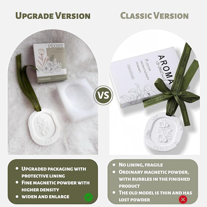 G MiDui'S Passive Essential Oil Diffuser - 3pcs Small Sage Green Ceramic Plaster Stone Flower Set for Aromatherapy Fragrance - Waterless and Battery Free for Women Home Closet Car Bathroom Wardrobe