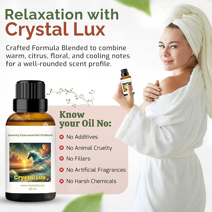 Serenity Ease Essential Oil Blend by Crystal Lux
