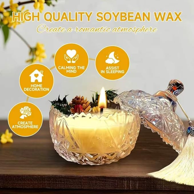 Osmanthus Candle,7oz Jar Scented Candles Gift for Women,Home Decor | Long Burning,Clean Soy Wax Jar Candle,Home Fragrance,Aroma,Thoughtful Gift for Holiday,Birthday,Mother's Day,Housewarming