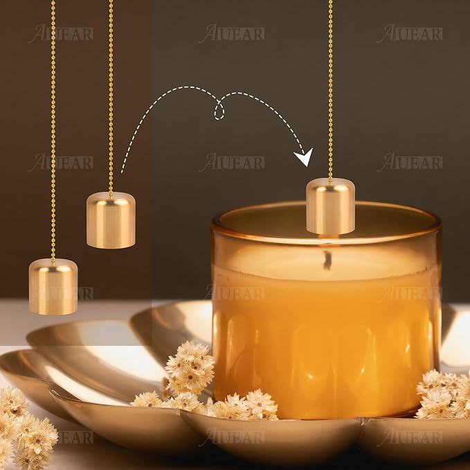 AUEAR, 4 Pack Snuffer Lamp Shade Candle Extinguisher with Chain for Accessories