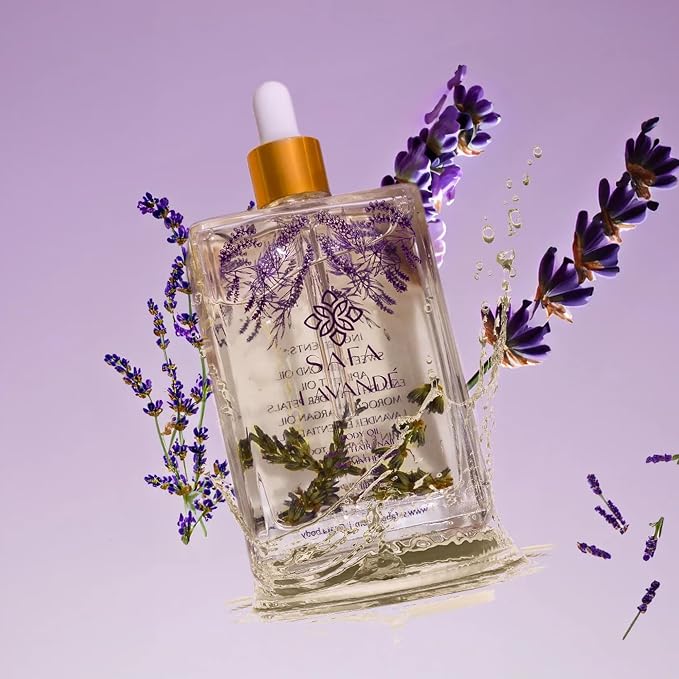 SAFA Lavender Oil - Multi Purpose Essential Body Oil – After Shower Body Oil – Pure Organic Lavender Oil for Face, Hair & Nails- Long Lasting Fragrance – Ideal Gift for Women - Alc Free (4 Fl Oz)