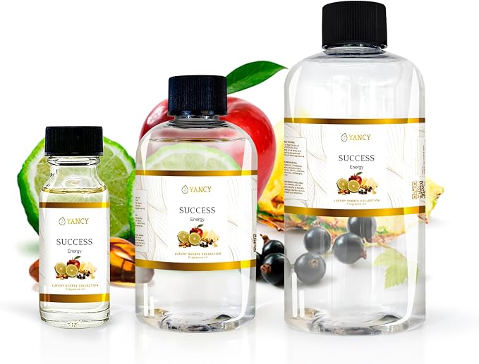 YANCY Success Luxury Collection Fragrance Oil (8 oz), Bold Motivating Aroma, Ideal for Diffusers, Oil Burners & Aroma Lamps, Empowering Fragrance for Daily Drive