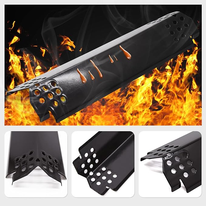 Grill Replacement Parts for Nexgrill 5 Burner 720-0888N, 720-0888, 720-0864, 720-0830H, Grill Heat Plate Shields, Burner Tubes and Ignition Electrodes for Nexgrill Replacement Parts 5 Burner