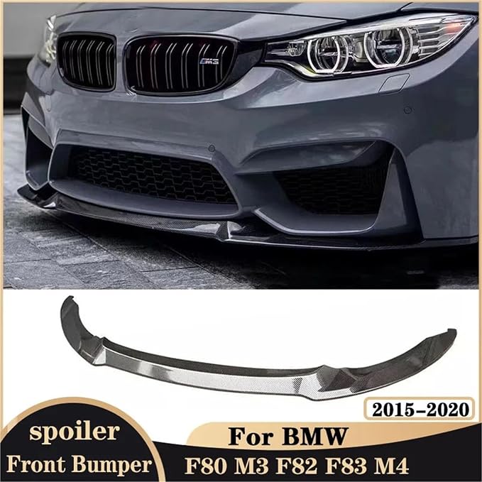 Front Bumper Lip Spoiler Splitter Body Kit Diffuser For BMW F80 M3 F82 F83 M4 2015-2020 Shovel Cars Accessories(Black)