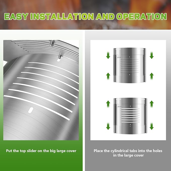 PB1230 Flame Broiler Kit for Pit Boss 1230 Series Combo Pellet Grill,Sliding Cover Bottom Kit for Pit Boss Replacement Parts PB1230SP,PB1230CC,PB1230G,PB1100PSC2,PB550G Pellet Smoker Accessories