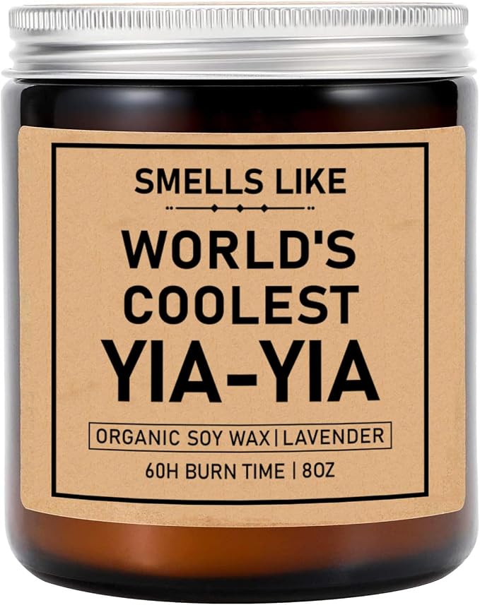Smells Like World's Coolest YIA-YIA Candle - 8oz Soy Candle - Mother's Day Gift - Relaxation Scent