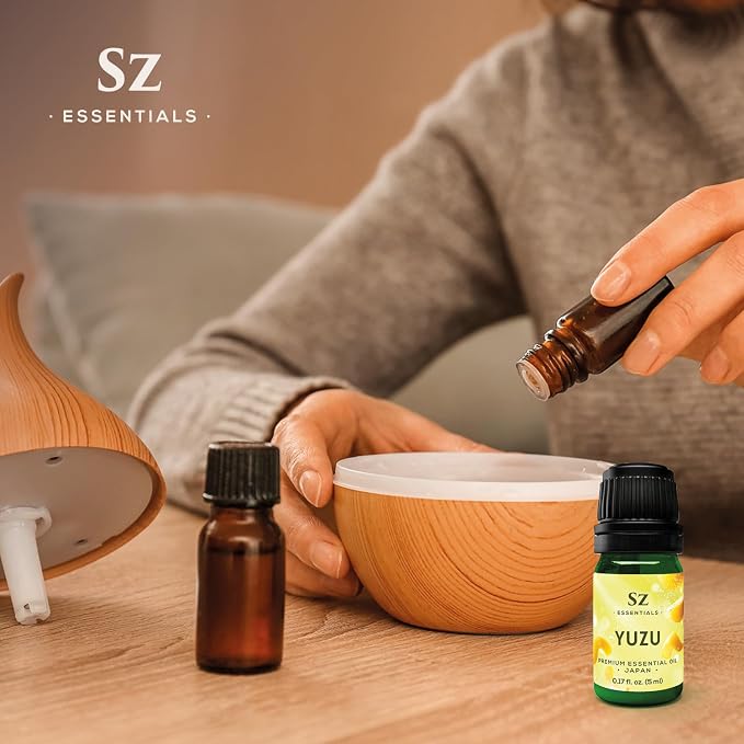 Yuzu Essential Oil - Japan - 100% Pure and Natural, Undiluted - Promotes Natural Solution for Relaxation with Soothing, Fresh and Citrusy Aroma - 0.17 fl oz (5ml)