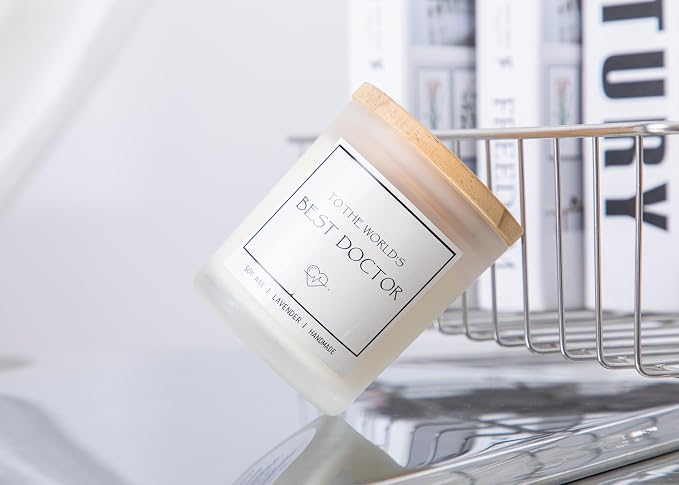 to The World's Best Doctor Candle - Doctor Gifts for Men & Women, Gifts for Doctors, Lavender Scented Candle, Natural Soy Wax & Natural Essential Oils