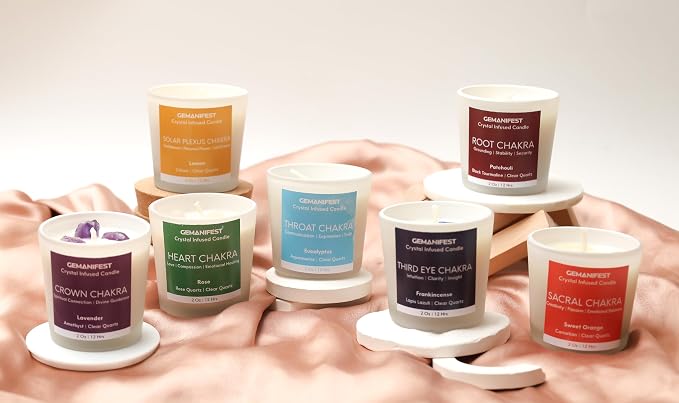 Root Chakra Meditation Candle with Red Jasper Energy Healing Bracelet Patchouli Crystal Candles for Protection Stability and Grounding Best Spiritual Meditation Gifts for Women and Men