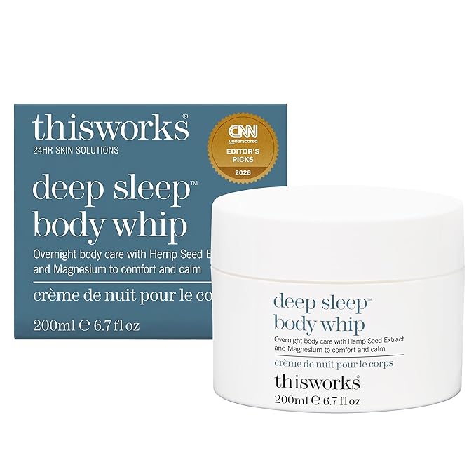 THISWORKS Deep Sleep Body Whip – Ultra-Rich Nighttime Body Moisturizer with Shea Butter, Magnesium & Essential Oils – Nourishes Skin & Promotes Restful Sleep – 200ml
