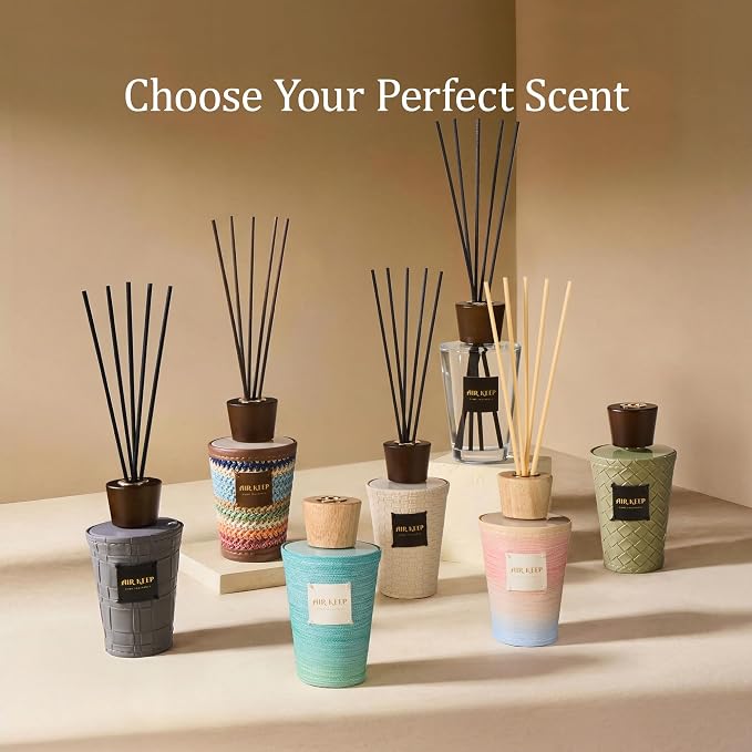 Airkeep Reed Diffuser Set, Sakura 5.1 fl oz (150 ml), Long Lasting Home Fragrance with Reed Diffuser Sticks, Decorative Room Diffuser for Bathroom, Bedroom, Living Room & Office