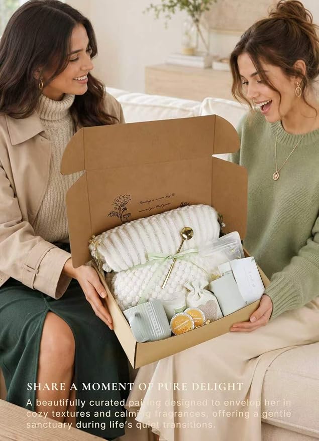 Get Well Soon Gift Basket- Relaxation, Birthday,Mothers Day /Self Care Package, After Surgery recovery, Sympathy Gift for Loss of Loved One, Thinking of You Gift Set, Grief/Miscarriage Gift for Women