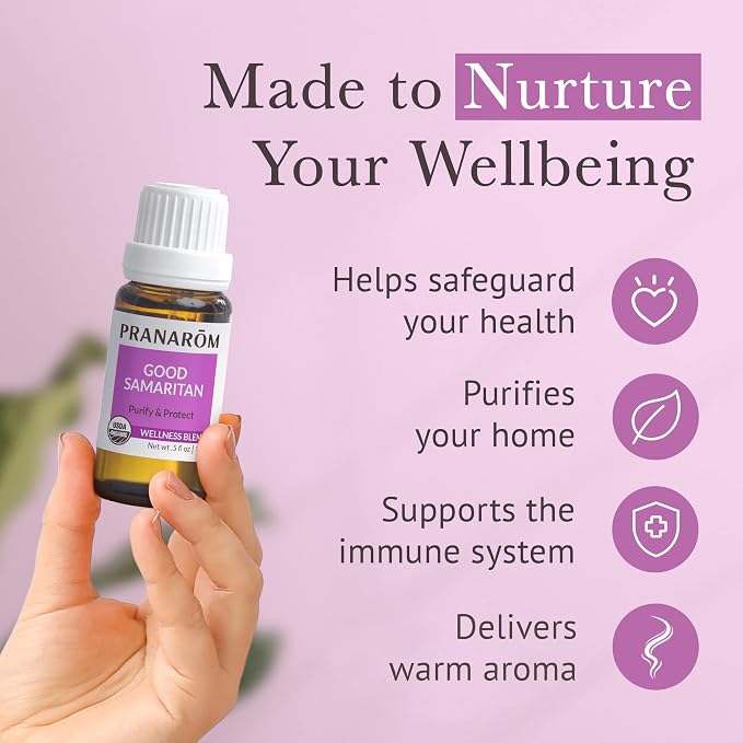 Pranarom - Good Samaritan Essential Oil Blend (15ml) -100% Pure Essential Oil for Diffusing and Cleaning | Lemon, Rosemary, Eucalyptus, Cinnamon