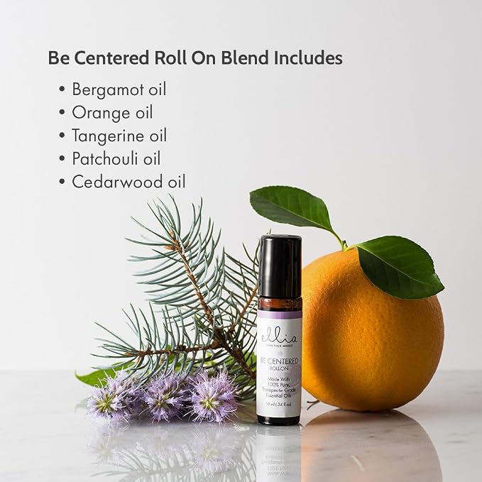 Ellia Essential Oil Roll-On | Be Centered Blend| 10ml, 100% Pure, Therapeutic Grade, 10 mL Roll On