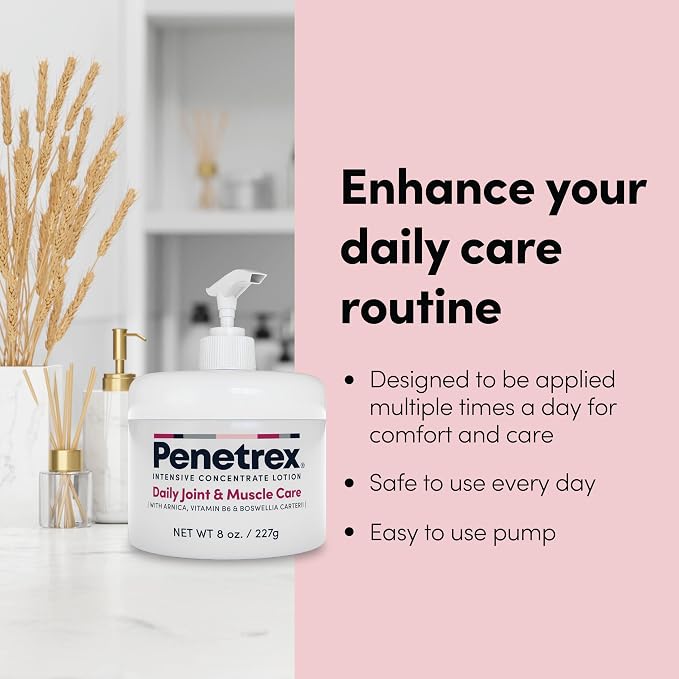 Penetrex Joint & Muscle Care Lotion – Soothing Botanical Formula with Arnica, Vitamin B6 & MSM – Lightweight Easy to Apply Lotion - Fresh Disappearing Scent - for Everyday Movement Support