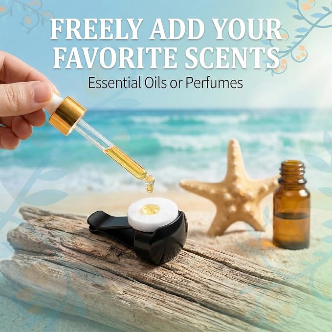 100 PCS Car Air Freshener Refill Felt Pads White Unscented Essential Oil Perfumes Refill Pads Car Air Fresheners Clip Cars Diffuser Airs Fresheners Replacement Pad for Custom Fragrance Cars Use(17 mm)