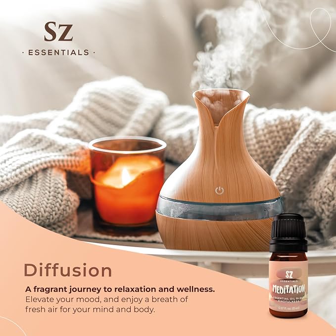 Meditation Pure Essential Oil Blend - 100% Pure and Natural - Perfectly Balanced - Undiluted - 5ml